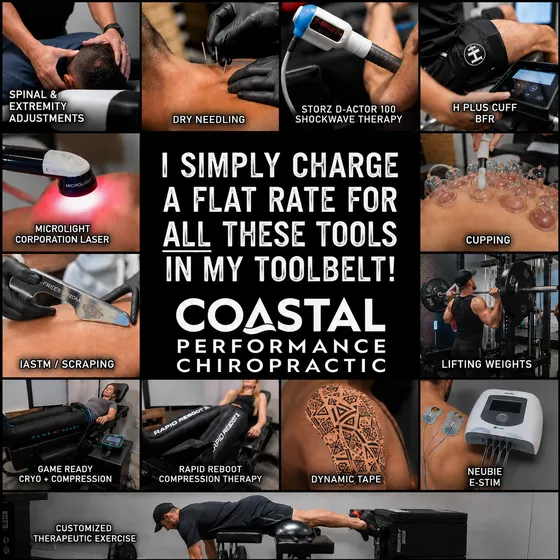 Coastal Performance Chiropractic — the tools in Dr. Marv's toolbelt