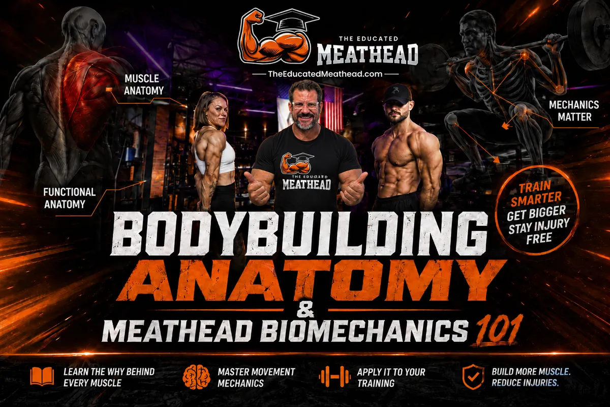Bodybuilding Anatomy & Meathead Biomechanics 101 banner